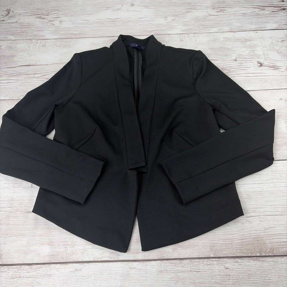 Vintage Gap Women's Med Open Front Long Sleeve Blazer Jacket Career Black